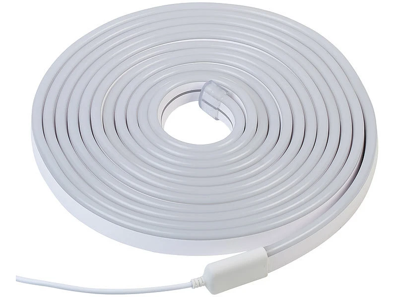 Lunartec LED Stripe:WLAN-Lichtschlauch Mit CCT-LEDs, App, Sprachsteuerung, IP65, 5 M – Bild 8