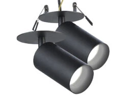 Luminea Spot:2er-Set Schwenkbare Wand- Und Deckenspots Mit GU10-Fassung, Schwarz