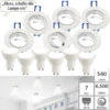Luminea GU10 Leuchtmittel LED:6er-Set Alu-Einbaustrahler-Rahmen, Weiß, Inklusive LED-Spots