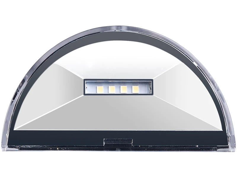 Lunartec Solarlampen:4er-Set Solar-LED-Wandleuchte Mit Lichtsensor, Edelstahl, 20 Lm, IP44 – Bild 10