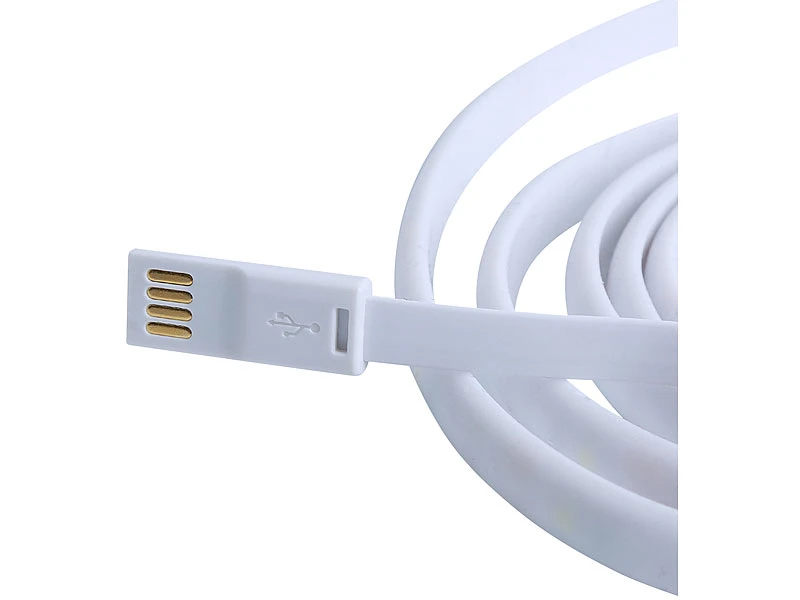 Lunartec USB Licht:2er-Set 2in1-Outdoor-USB-LED Lichtschläuche, Je 45 LED, 315 Lm, IP67 – Bild 16