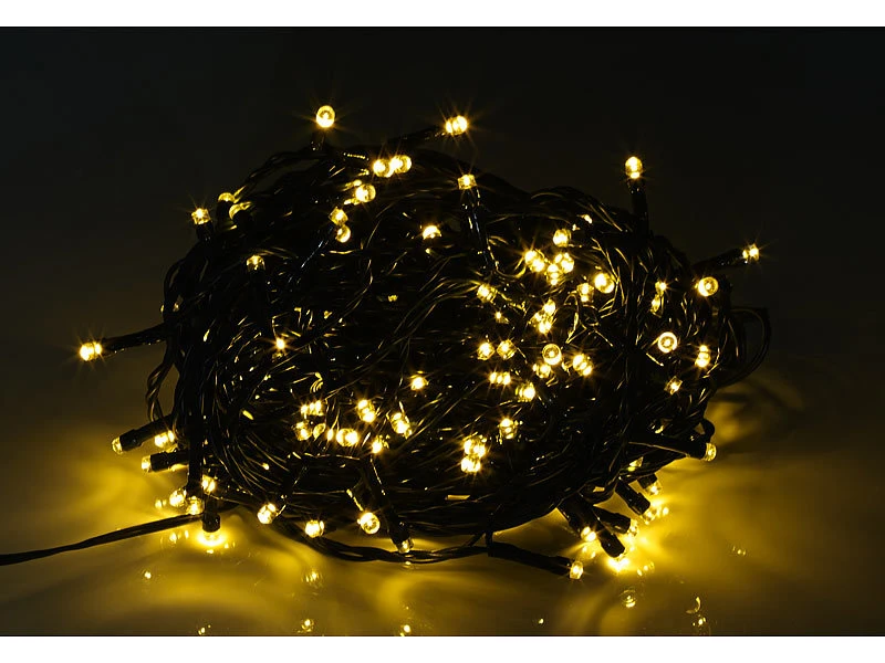 Lunartec LED-Lichterkette Draußen:WLAN-Lichterkette Mit 160 Warmweißen LEDs, 8 Modi, App, IP44, 16 M – Bild 5