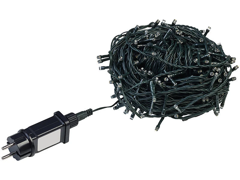 Lunartec Lichterkette 230 Volt:2er Set Wifi LED Lichterkette Mit 320 LEDs, Warmweiß,für Innen & Außen – Bild 4