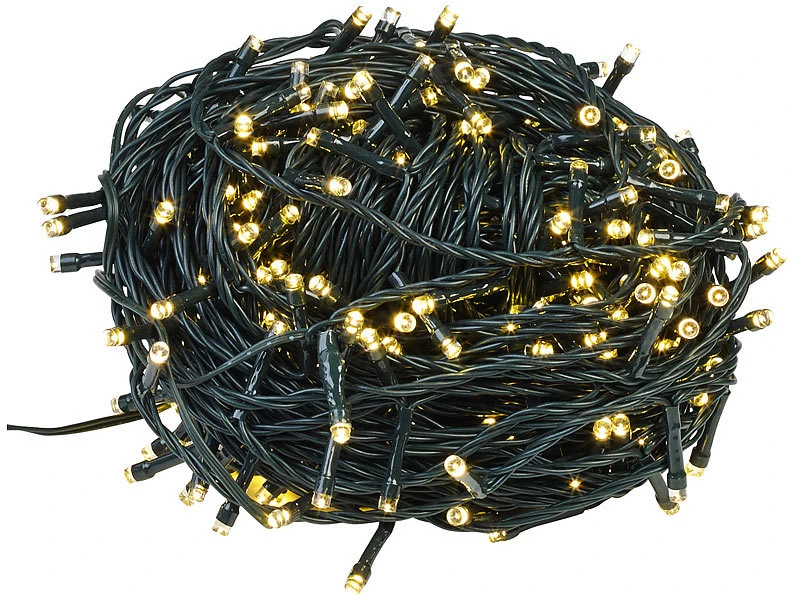 Lunartec Lichterkette 230 Volt:2er Set Wifi LED Lichterkette Mit 320 LEDs, Warmweiß,für Innen & Außen – Bild 7