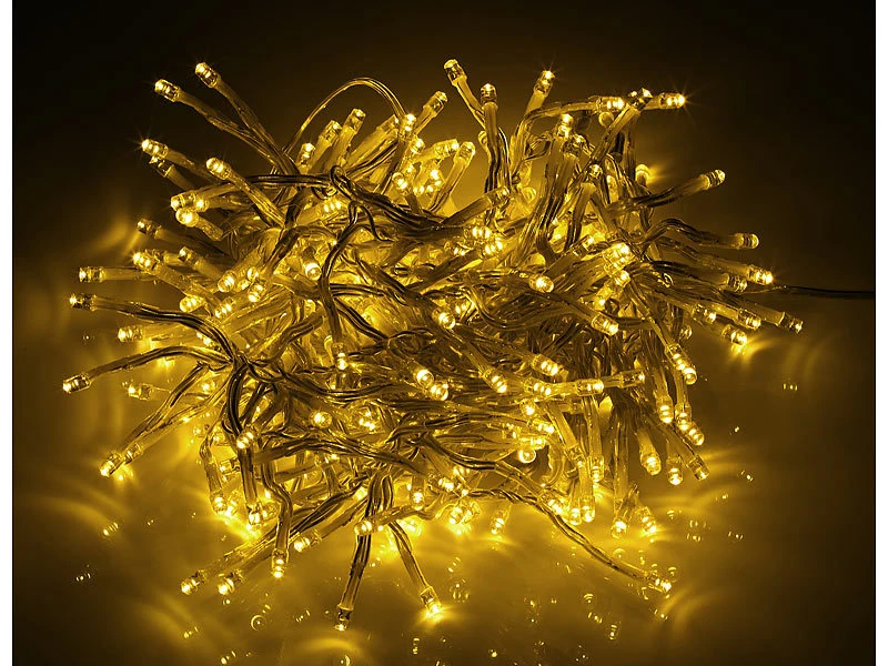 Lunartec LED-Lichterketten Innen:2er Set LED Wifi Büschel Lichterkette, 300 Warmweiße LEDs,Tuya,durchs. – Bild 5