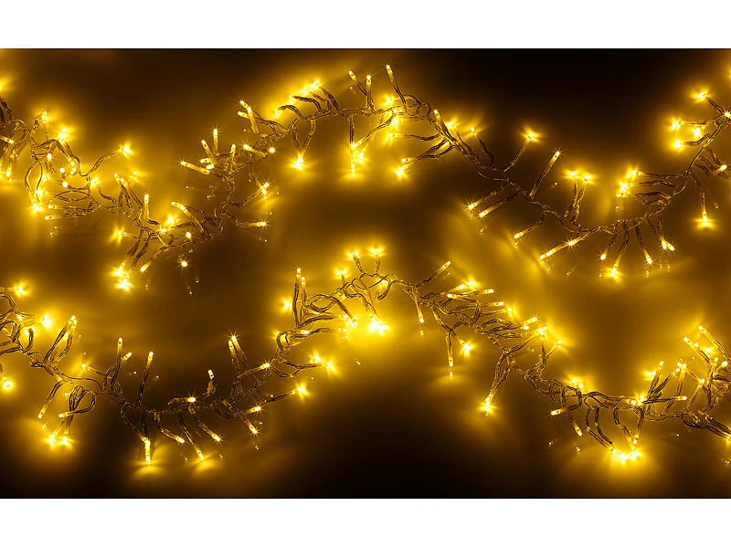 Lunartec LED-Lichterketten Innen:2er Set LED Wifi Büschel Lichterkette, 300 Warmweiße LEDs,Tuya,durchs. – Bild 6