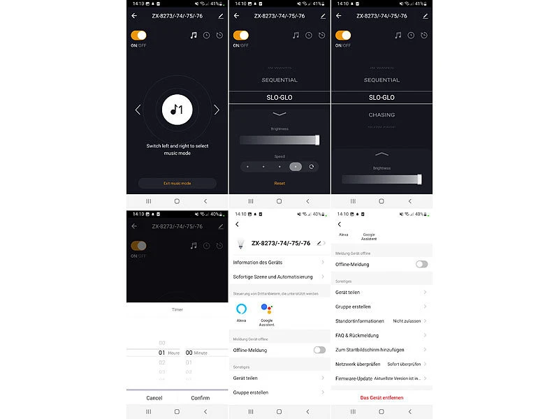 Lunartec LED-Lichterketten Strom:2er SetLED Wifi Büschel Lichterkette,300warmweiße LEDs,Tuya,dunkelgrün – Bild 7