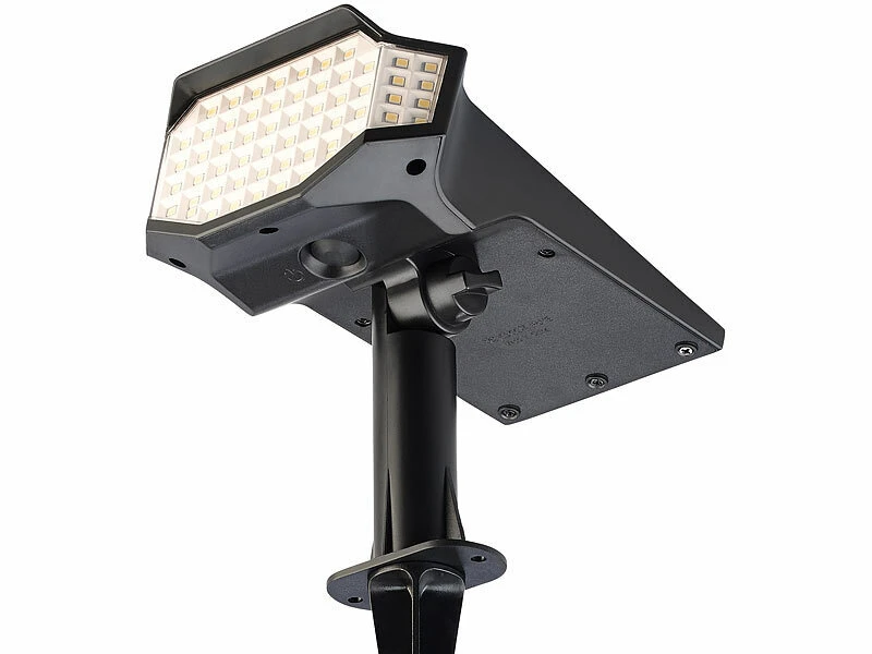 Luminea LED-Solarleuchten Garten:2er-Set High-Power-Solar-LED-Gartenspots, 650 Lm, IP65, Warmweiß – Bild 13