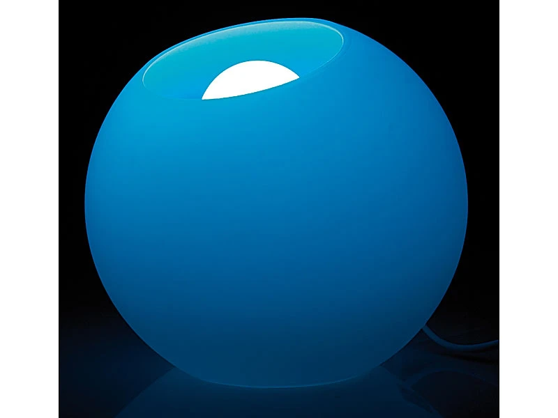 Lunartec Lichtkugel:Fernbedienbare LED-Licht-Kugel Aus Milchglas – Bild 5