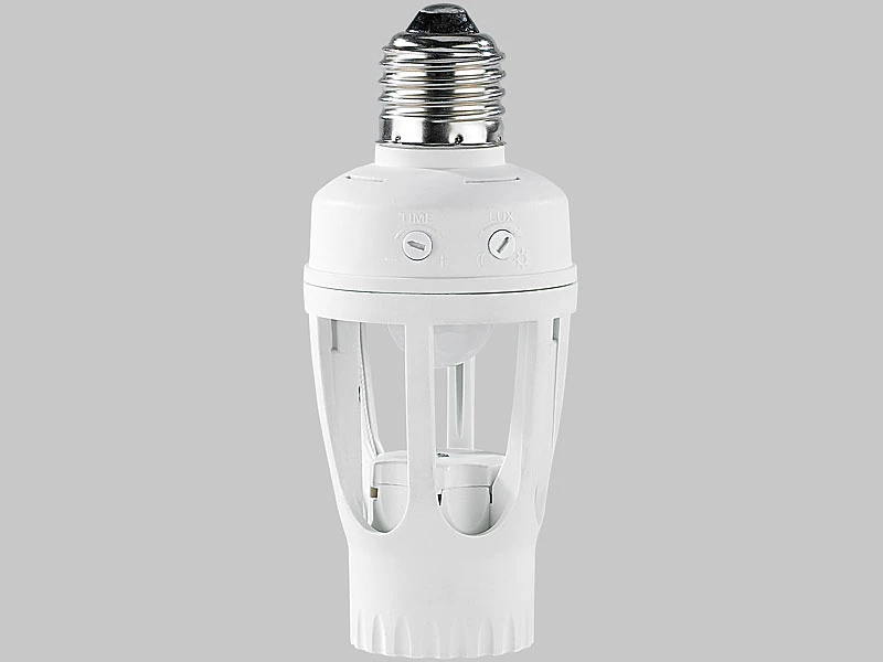 Lunartec Bewegungsmelderfassung:Lampenfassung Mit 360°-PIR-Bewegungssensor, E27 – Bild 4