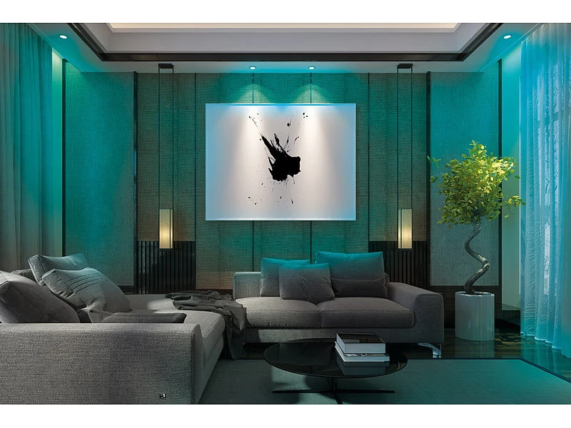 Luminea Home Control GU10 Smart:8er-Set WLAN-RGB/CCT-Glas-Lampe, GU10, Für Siri, Alexa & GA, 4,5 W – Bild 20