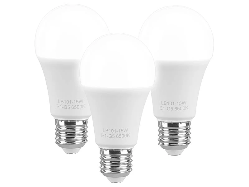 Luminea Glühbirne E27:6er-Set LED-Lampen E27, 11 W (ersetzt 120 W) 1.350 Lm, Tageslichtweiß – Bild 3