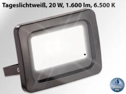 Luminea Wetterfester LED-Fluter:Mini-LED-Fluter, 20 W, 1.600 Lm, IP65, 6.500 K, Tageslichtweiß