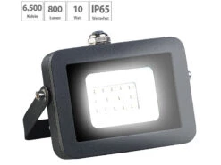 Luminea LED Arbeitsleuchte:Wetterfester LED-Fluter, 10 W, 900 Lm, IP65, 6.500 K, Tageslichtweiß
