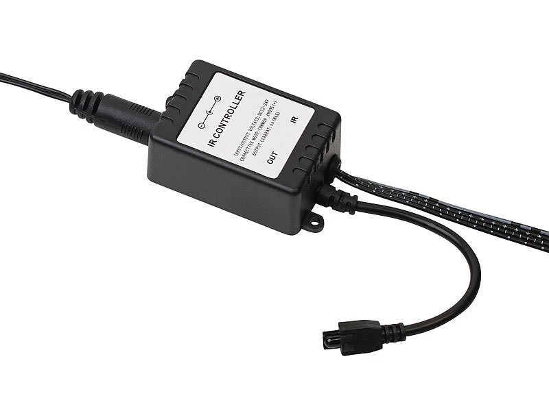 Lunartec Glaskantenbeleuchtung:LED-Glasbodenbeleuchtung Mit Fernbedienung: 6 Klammern Mit 18 RGB-LEDs – Bild 4