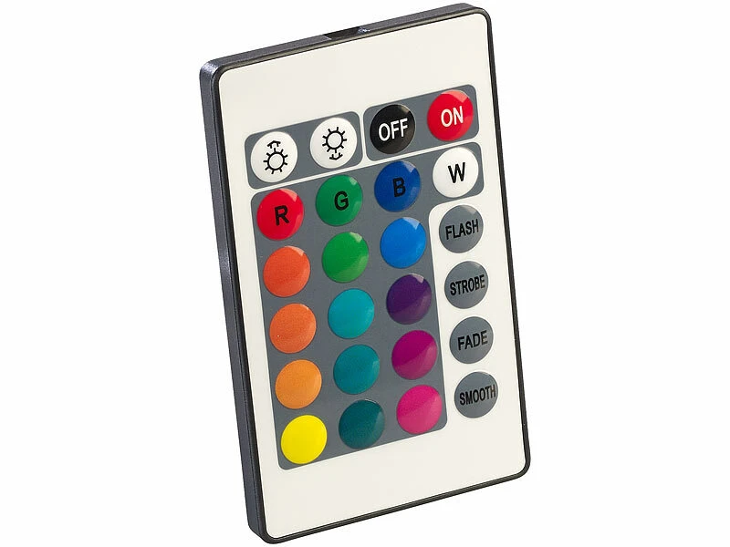 Lunartec Glaskantenbeleuchtung:LED-Glasbodenbeleuchtung Mit Fernbedienung: 6 Klammern Mit 18 RGB-LEDs – Bild 5