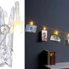 Lunartec Lichterkette Fotoclips:LED-Foto-Clips-Lichterkette Mit 20 Klammern, Batteriebetrieben, 6 M