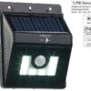 Lunartec Nachtlicht Solar:Solar-LED-Wandleuchte Mit Bewegungsmelder, Dimm-Funktion, 180 Lm, IP44