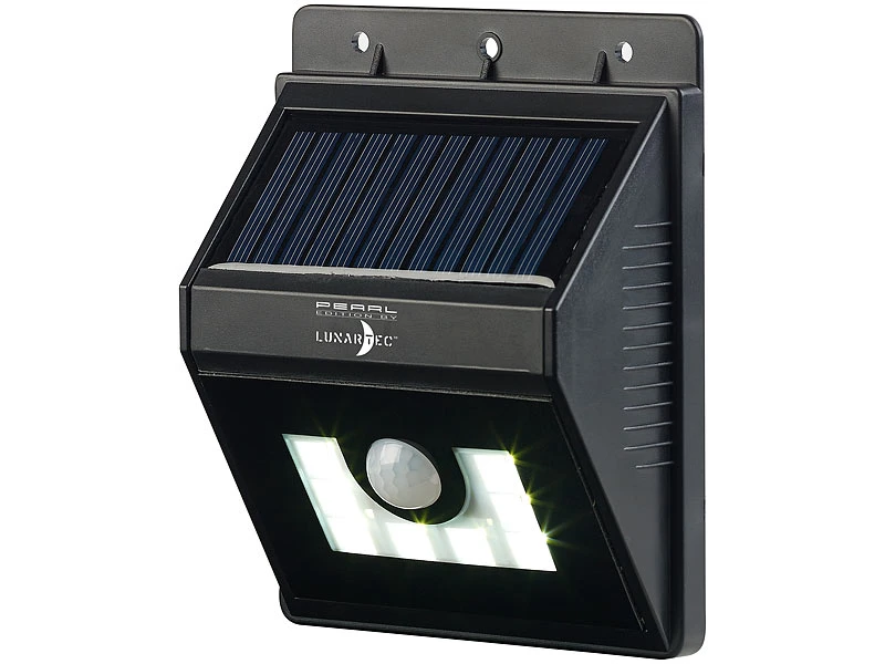 Lunartec Nachtlicht Solar:Solar-LED-Wandleuchte Mit Bewegungsmelder, Dimm-Funktion, 180 Lm, IP44 – Bild 3