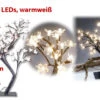Lunartec Lichtbaum LED:LED-Lichterbaum Mit 48 Leuchtenden Blüten Und Sockel, 45 Cm