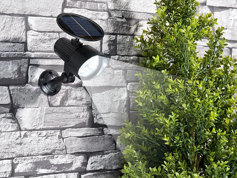 Royal Gardineer Solar Scheinwerfer:2er-Set 2in1-Solar-LED-Wand- Und Wegeleuchten Mit Licht- & PIR-Sensor – Bild 7