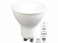 Luminea GU10-Strahler:LED-Spot GU10, Lichtsensor, Tageslichtweiß 6000 K, 5 Watt, 300 Lumen