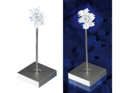 Lunartec LED Eiskristall Leuchte:LED-Dekoleuchte "Eiskristall" Mit Weißer LED, Batteriebetrieben