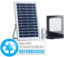 Luminea LED-Strahler Außen Solar:Solar-LED-Fluter Für Außen, RGBW, 30 Watt, Versandrückläufer