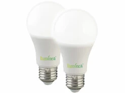 Luminea Lampen Mit E27 Fassungen:2er-Set LED-Lampen Mit Dämmerungssensor, E27, 11 W, 1.050 Lm, Weiß