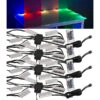 Lunartec Boden-Beleuchtung:4er-Set LED-Glasbodenbeleuchtungen: 24 Klammern Mit 72 RGB-LEDs