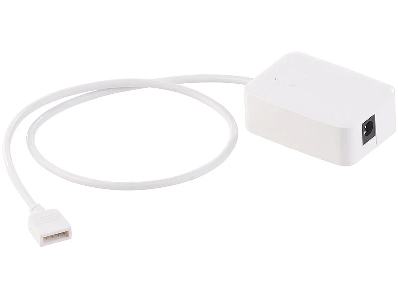 Luminea LED Band Alexa:WLAN-LED-Streifen, Weiß, 5 M, Amazon Alexa & Google Assistant Komp. – Bild 5