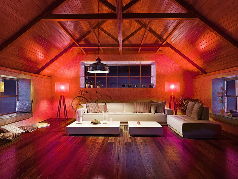 Luminea Home Control Lampen E27 Fassung:4er-Set LED-Lampen E27, RGB-CCT, 9W, 806 Lumen, ZigBee-kompatibel – Bild 9