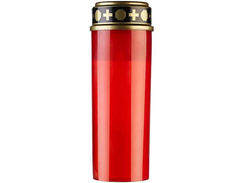 PEARL Kerzen:2er-Set XL-LED-Grablichter, Lichtsensor, Batteriebetrieb, 21 Cm, Rot – Bild 7