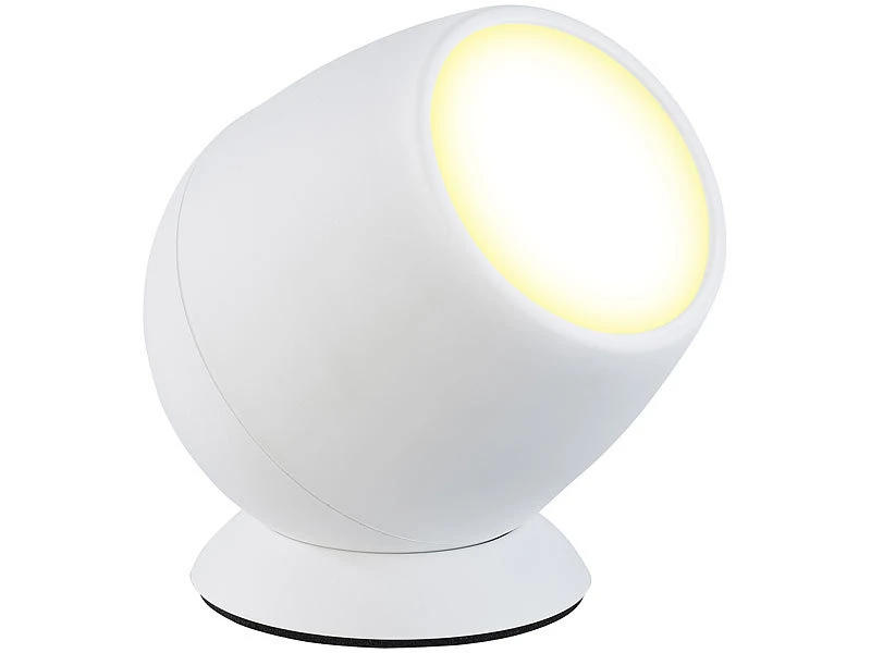 Luminea Home Control Lichtleiste:Smarte WLAN-Stimmungsleuchte, RGB-CCT-LEDs, 210 Lm, 2,2 W, USB, Weiß – Bild 8