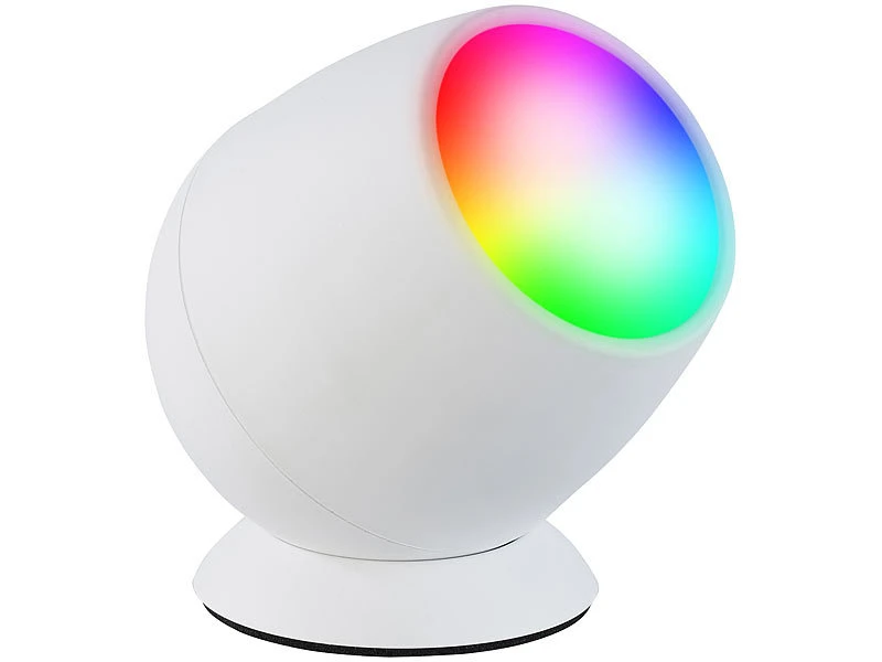 Luminea Home Control Lichtleiste:Smarte WLAN-Stimmungsleuchte, RGB-CCT-LEDs, 210 Lm, 2,2 W, USB, Weiß – Bild 9