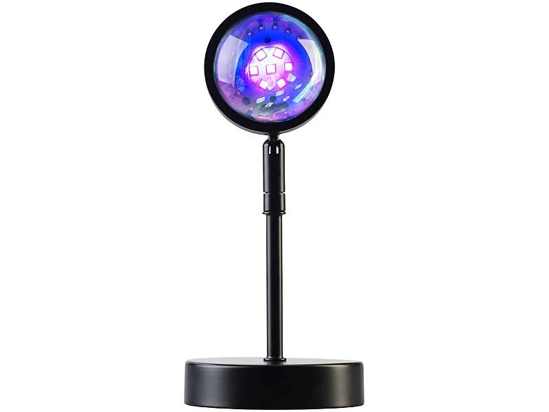 Luminea Home Control Sonnenuntergang Leuchte:Smart RGB-Sonnenuntergangs-LED-Projektionslicht, 15 W, 180°, WLAN, App – Bild 13