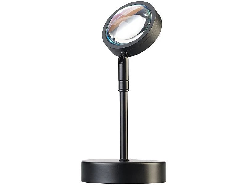 Luminea Home Control Sonnenuntergang Leuchte:Smart RGB-Sonnenuntergangs-LED-Projektionslicht, 15 W, 180°, WLAN, App – Bild 10